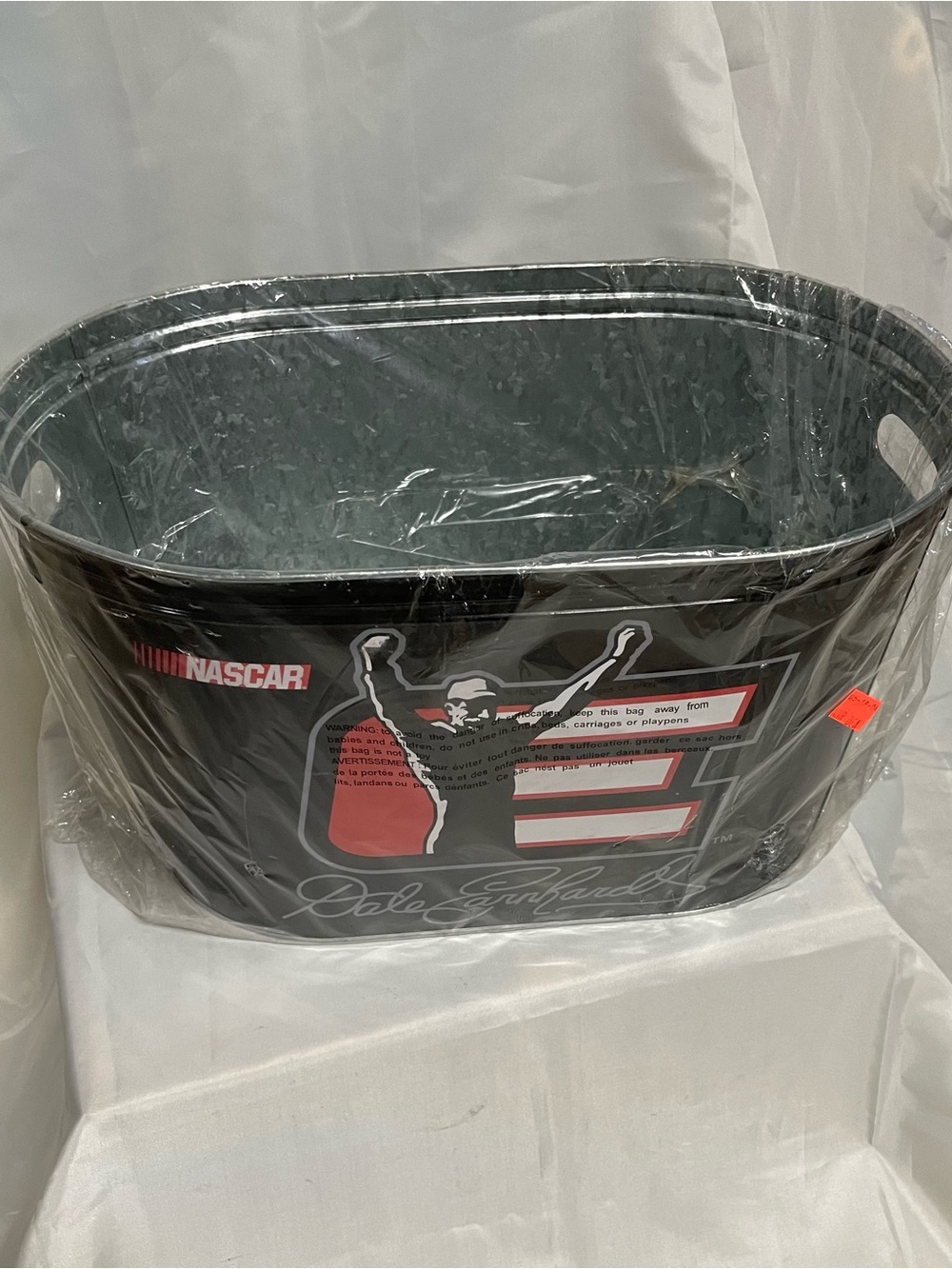 Dale Earnhardt NASCAR Metal Ice Bucket - Black & Red - Picture 4 of 8